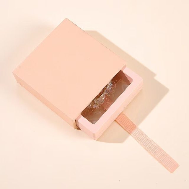 Anti-oxidation pe film box suspended box pull-out jewelry box necklace earring jewelry drawer box packaging box