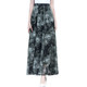 2025 new ink painting printed chiffon long skirt summer mid-length high-waisted beach fairy skirt
