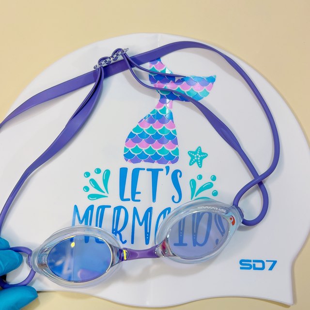 Swans swimming goggles have rubber ring DIY color matching Japanese original myopia swimming goggles training product