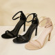 High heels for women's summer sandals 2025 new fashion fashion internet celebrity Roman one-line buckle sexy stiletto shoes