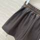 Japanese new versatile retro old sheepskin elastic high waist H-shaped side zipper small A-line short skirt
