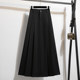 New summer large-size suit pleated skirt for women with fat MM high waist straps to show slim temperament mid-length A-line skirt
