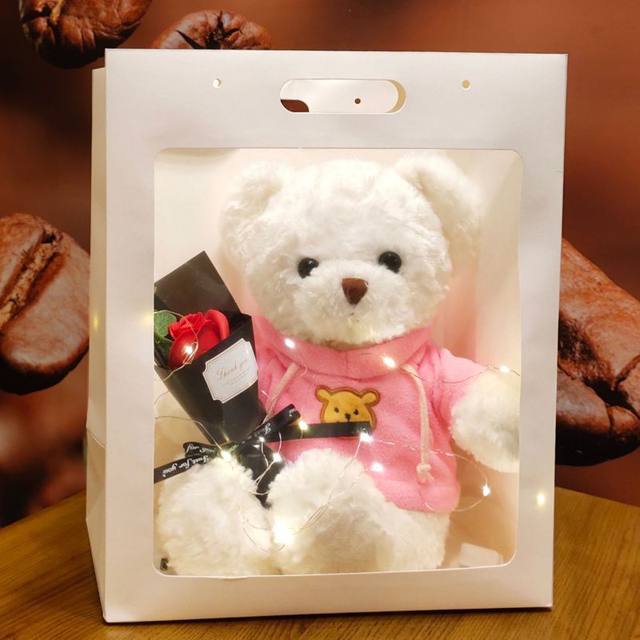 Genuine gift box teddy bear doll custom doll cloth doll plush toy Qixi Valentine's Day girl birthday gift
