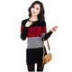 Spring and autumn middle-aged mother's clothing large size sweater middle-aged and elderly round neck pullover mid-length sweater long-sleeved bottoming shirt for women
