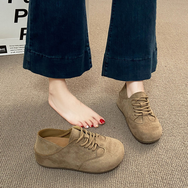 Two-wear Birkenstock shoes for women 2025 autumn new style small height increasing shoes inner heightening loafers 34 size Birkenstock single shoes