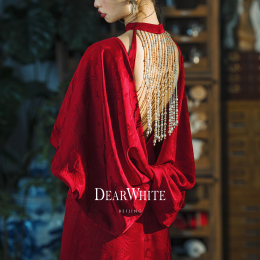 Dear White Original《 Like Jin》 New Chinese Red Toast Cheong Bride Wedding Dresses