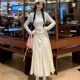 Coat, half turtleneck knitted dress for women, autumn and winter French white temperament, inner layer, thick fishtail long skirt
