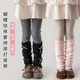 
Girls' warm bottoming socks plus velvet and thickened pantyhose for autumn and winter baby outer wear piles of socks and spliced pants trendy
