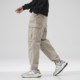 Men's khaki velvet pants men's 2025 new thickened trousers winter warm men's trousers legged overalls