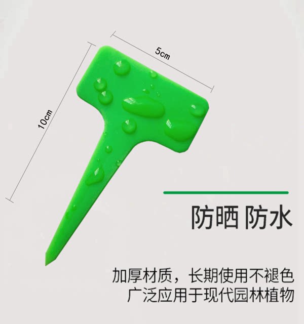 Plant label Gardening label T-shaped succulent label Colorful sign micro landscape waterproof floor sign
