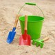Children's beach thickened large iron bucket set small shovel baby outdoor beach playing digging and playing sand tools
