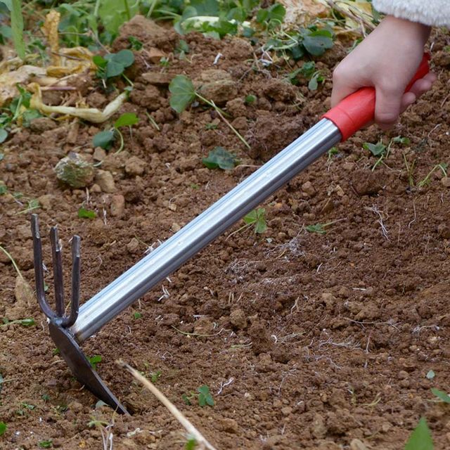 Home weeding and loosening agricultural tools for planting vegetables, farming, flowering, short steel handles, multiple small hoes, dual-purpose small hoes