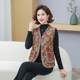 Middle-aged and elderly women's vest jacket warm plus velvet thickened cotton coat mother winter cotton jacket vest cotton jacket
