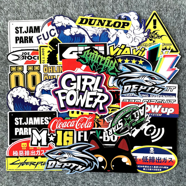 Motorcycle electric vehicle car sponsor waterproof modified helmet sticker body personality tweak creative scratch sticker