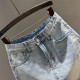New summer 2025 new old denim skirt for women with high waist ripped wool edges to make them look slim and hip-covered skirt