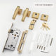 Ruigaoquan Copper's new Chinese door lock room room bedroom room wooden door handle household universal villa double open split