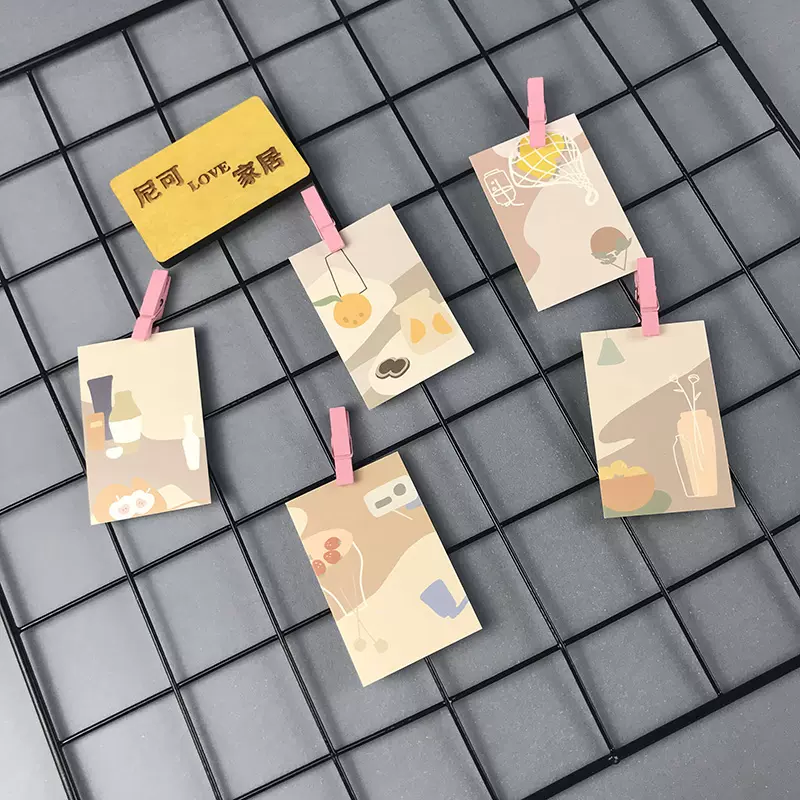 Ins简约lomo Card留言卡小明信片花店书签英文单词白底毕业