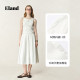 Eland Clothes Sweet Cotton Commuter Mid-Long Dress 2025 Summer New Style