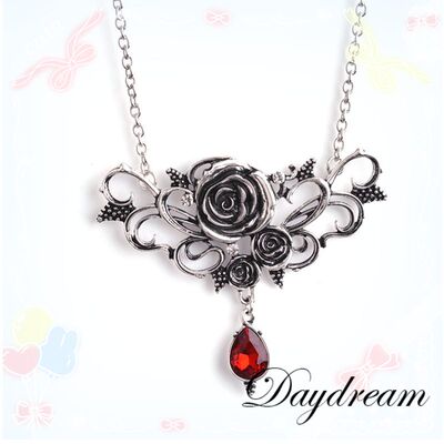 taobao agent Japanese retro ruby pendant, Lolita style, punk style, Gothic