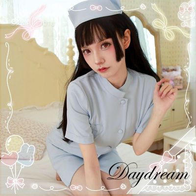 taobao agent Japanese sexy underwear, mini-skirt, belt, nurse uniform, set, round collar