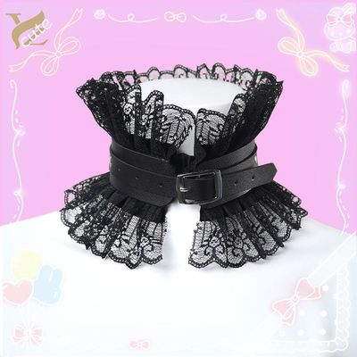 taobao agent Japanese lace black choker, small princess costume, necklace, Lolita style, punk style, Gothic