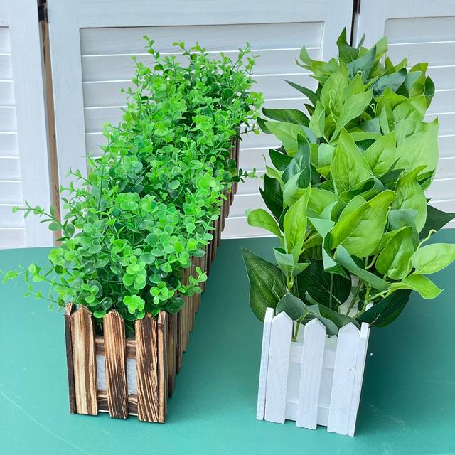 Simulated plants, green ivy, fake flowers and plants, plastic bouquets, fence ornaments, art set, decorations, living room and home decoration parts