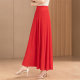 Summer long skirt, big swaying A-line skirt, zipper temperament, beach vacation, chiffon skirt, flowing and versatile dance skirt