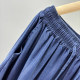 Tennis denim long skirt skirt women's 2025 spring and summer new high-end elastic waist side pocket pleated skirt A-line skirt