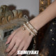 SUMIYAKI Love Lock Series Pearl Love Pendant Bracelet Multi-Layered Bracelet