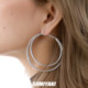 SUMIYAKI multi-layered earrings high-grade plain large earrings large hoop earrings make your face smaller