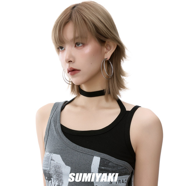 SUMIYAKI multi-layered earrings high-grade plain large earrings large hoop earrings make your face smaller