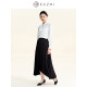 Stubborn 2025 Spring New French Elegant Asymmetrical Large Swing Long High Waist Pleated A-line Skirt Women's Clothing