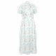 
Stubborn summer new Chinese stand-up collar puff sleeve printed short-sleeved dress 42632LQ08178