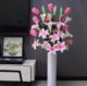 Simulated lilies, roses, dried flowers, fake flowers, simulated flowers, home living room, floor-standing silk flower set, vase set