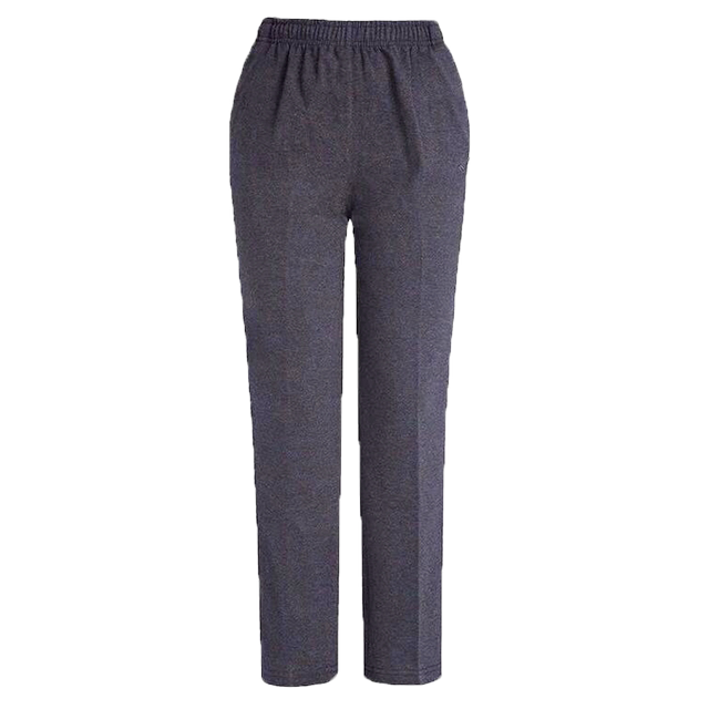 Spring and Autumn Middle-aged and Elderly Women's Casual Pants Pure Cotton Elastic Loose Large Size Mother Elastic High Waist Straight Sports Women's Pants