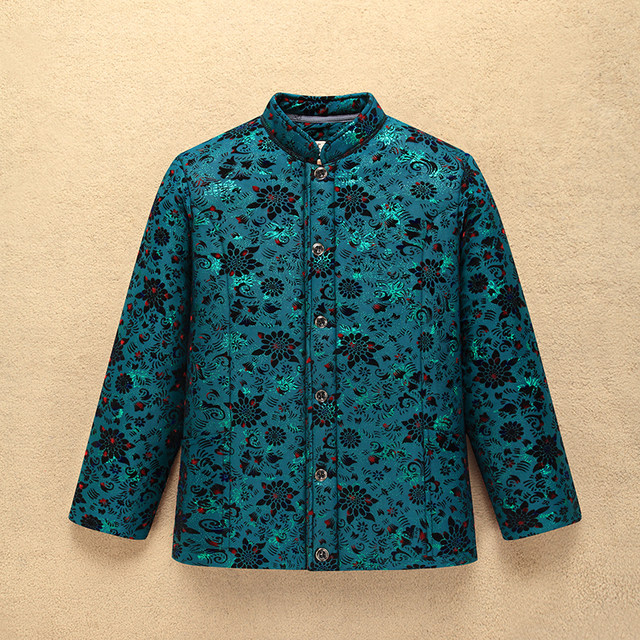 Winter elderly women's cotton-padded jacket, camel velvet cotton-padded coat, thickened and velvet grandma outfit, old lady's 80 warm coat, cotton-padded coat, bronzing