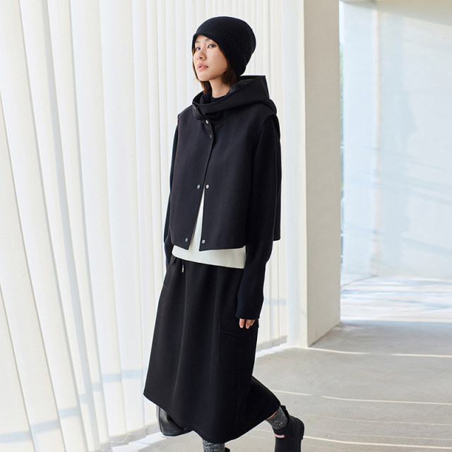 Cloudspace loose waist A -line long skirt Spring and autumn commute skirt