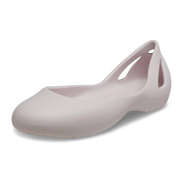 Crocs Crocs women's shoes flat shoes round toe breathable lightweight flat shoes work shoes hollow sandals office