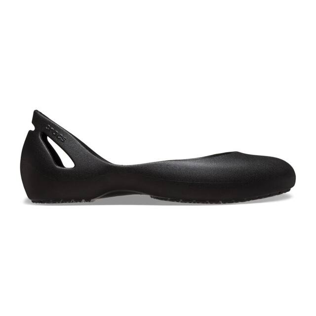 Crocs Crocs women's shoes flat shoes round toe breathable lightweight flat shoes work shoes hollow sandals office