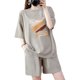 Clearance of foreign trade pure cotton sportswear suits for loss in summer, loose fashion and versatile women's fashionable and casual two-piece set