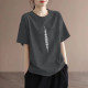Foreign trade clearance export 100% pure cotton short-sleeved T-shirt women's summer fashionable large-size half-sleeved bottoming shirt T-shirt top