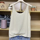 Summer vest pure cotton thread women's sleeveless base knitted inner top loose casual thin style for women's straps