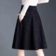 Mesh skirt gauze skirt women's summer 2025 slim drooping new black high-waist A-line midskirt large sway skirt
