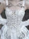 Blood Supply Original Madhouse Distressed Suede Subculture Punk Trailing Printed Suspender Dress Halloween