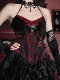 Blood Supply Original Duchess Variety Show Same Style Gothic Velvet Fishbone Belt Suspender Dress Christmas