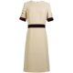 Lan Rose large size women's early autumn new texture red velvet splicing short -sleeved dress temperament OL commute