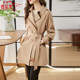 Mi -white mid -long windbreaker ladies 2024 Spring New model this year popular British vertical loose jacket coat