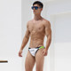 desmiit men's bikini trunk triangle sexy low waist color block beach sun bathing quick-drying swimming trousers