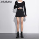 High-waisted zipper skirt women's skirt 2025 new spring and autumn a-line skirt pants irregularly slit small short skirt