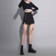 High-waisted zipper skirt women's skirt 2025 new spring and autumn a-line skirt pants irregularly slit small short skirt